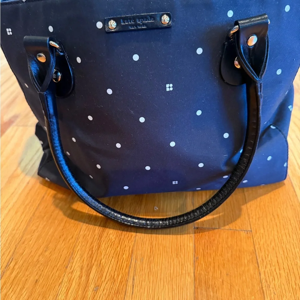 kate spade navy polka dot tote